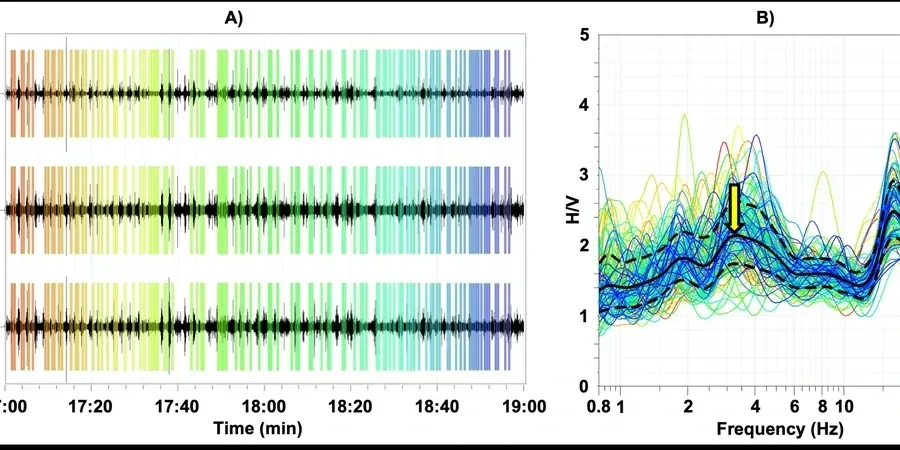 Illustrative image of HVSR microtremor survey (Nakamura method) in Charlotte